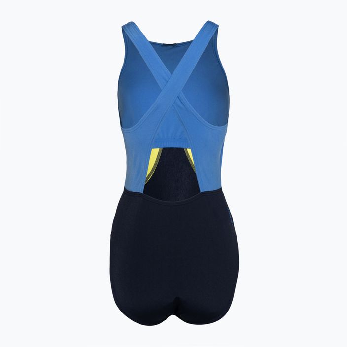 Купальник Speedo Colourblock Highneck Crossback true navy/sevres blue/lemon drizzle 2