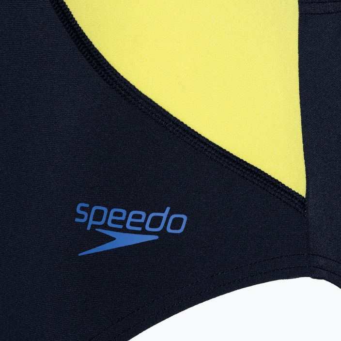 Купальник Speedo Colourblock Highneck Crossback true navy/sevres blue/lemon drizzle 3