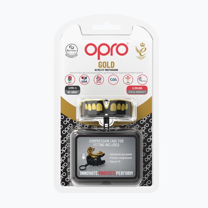 Капа Opro Gold GEN5 чорний/золотий 2