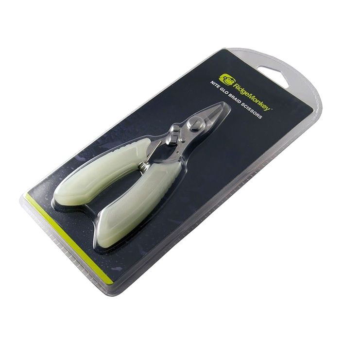Ножиці для плетеної волосіні RidgeMonkey Nite-Glo Braid Scissors жовті RM103 2