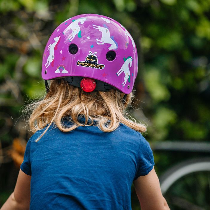 Дитячий велосипедний шолом Hornit Unicorn фіолетовий/білий 13