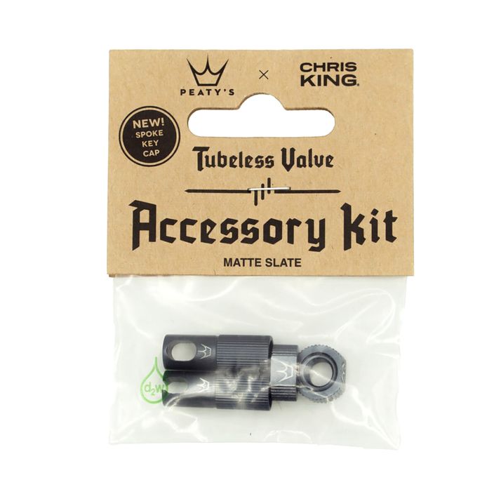 Кришка вентиля велосипедної шини Peaty's X Chris King Mk2 Tubeless Valves Accessory Kit сіра 83806 2