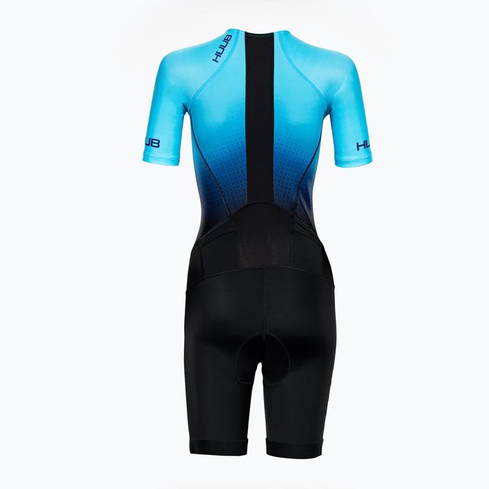Комбінезон для триатлону жіночий HUUB Commit Long Course Suit чорно-блакитний COMWLCS 8