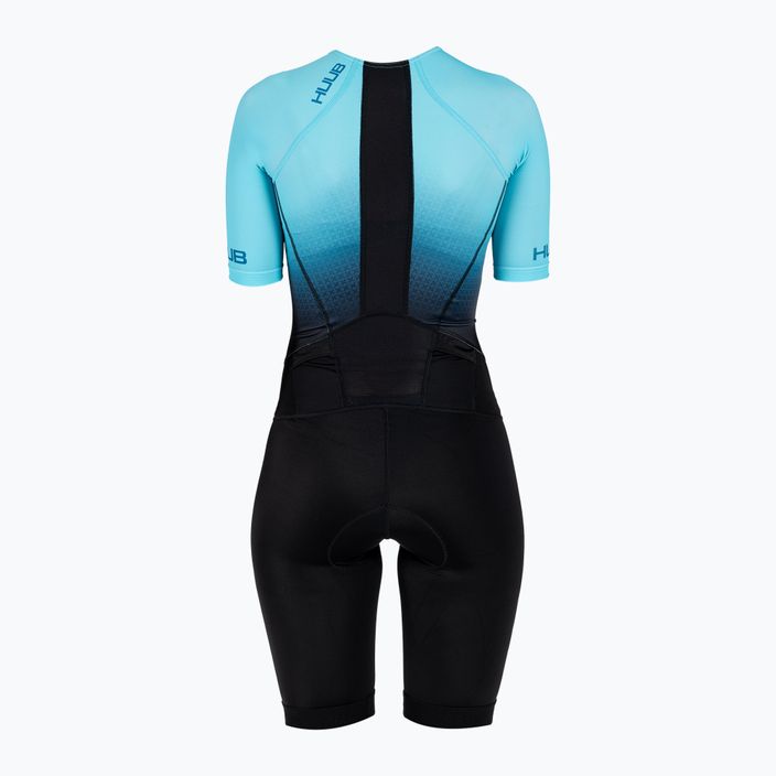 Комбінезон для триатлону жіночий HUUB Commit Long Course Suit чорно-блакитний COMWLCS 2