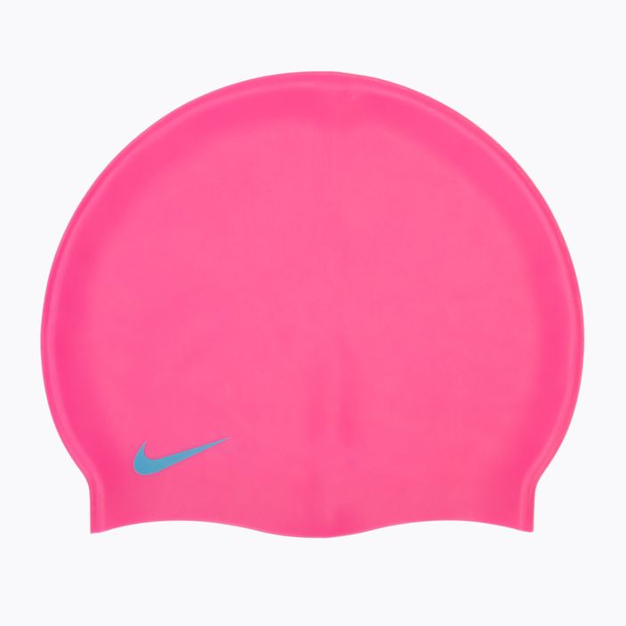 Шапочка для плавання дитяча Nike Solid Silicone рожева TESS0106-670