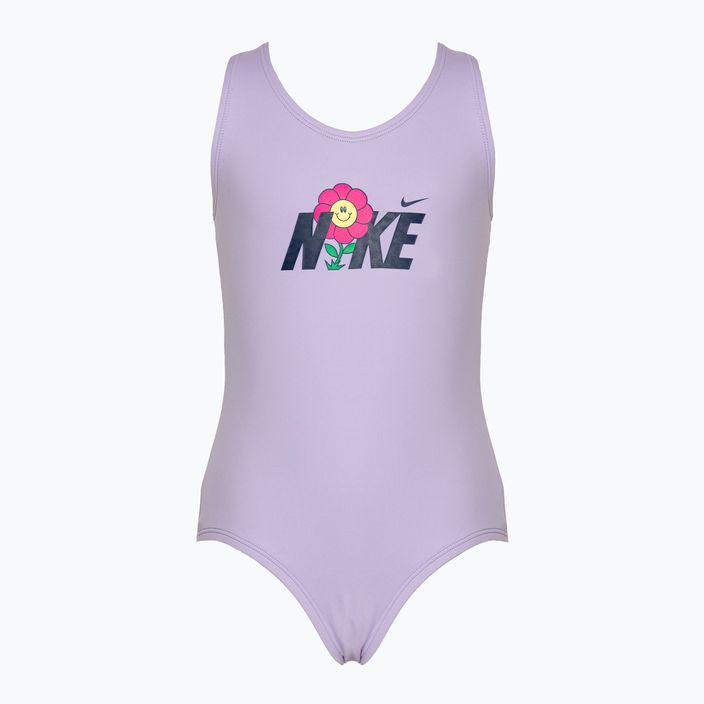 Купальник дитячий Nike Multi Logo U-Back lilac bloom