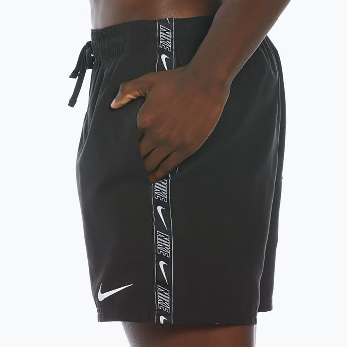 Шорти для купання чоловічі Nike Logo Tape 5" Volley black 3
