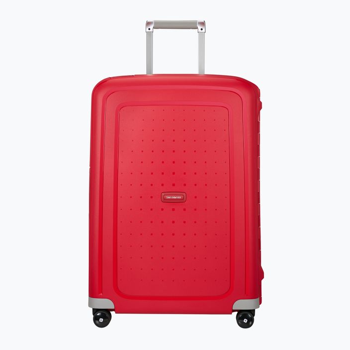 Дорожня сумка Samsonite S'cure Spinner 79 л малиново-червоного кольору