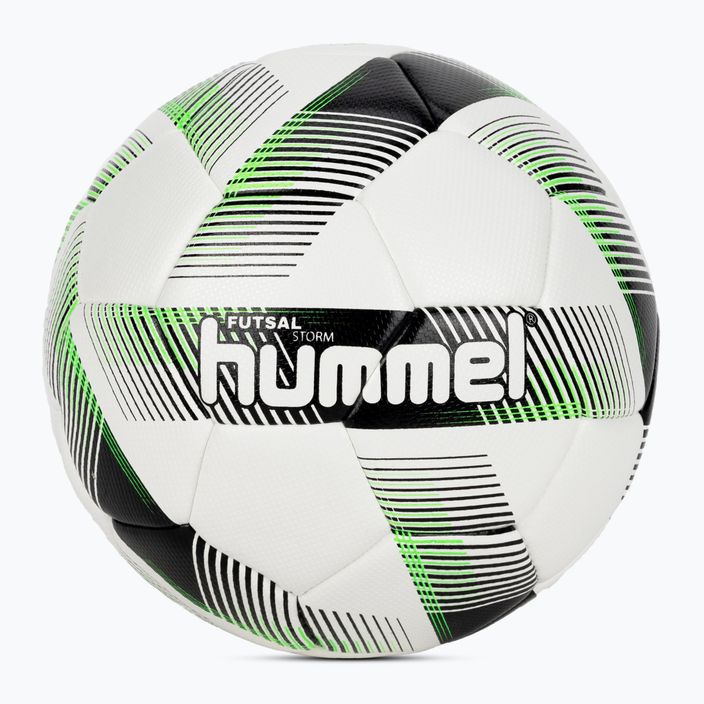 Футбольний м'яч Hummel Storm FB білий/чорний/зелений розмір 4