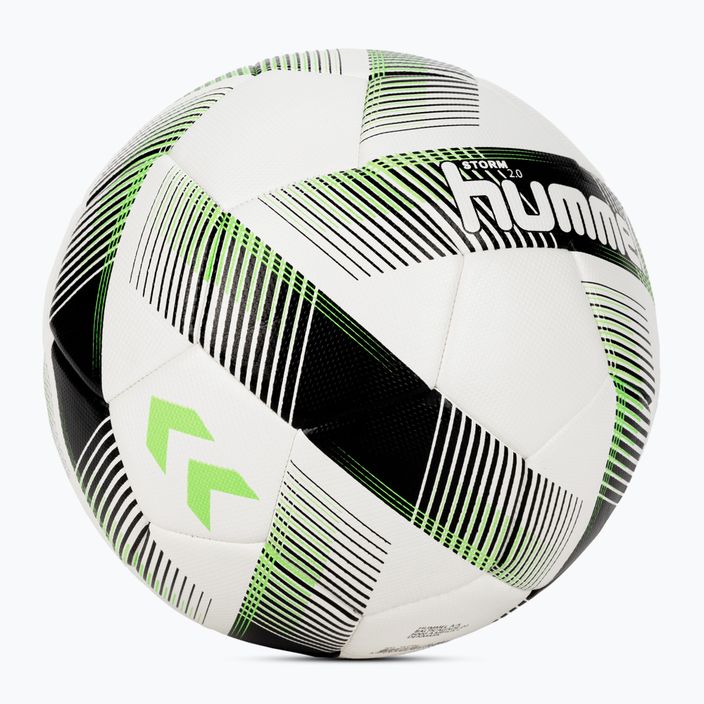 Футбольний м'яч Hummel Storm 2.0 FB білий/чорний/зелений розмір 5 2