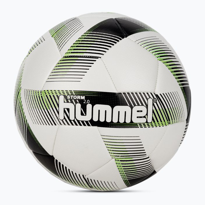 Футбольний м'яч Hummel Storm 2.0 FB білий/чорний/зелений розмір 4