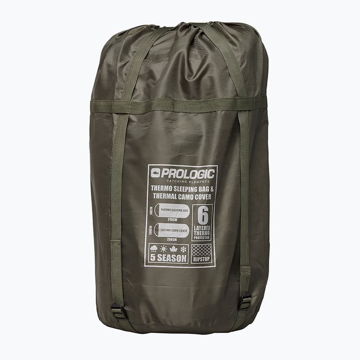 Спальний мішок Prologic Element Comfort S/Bag & Thermal Camo Cover 5 Season зелений PLB041 6