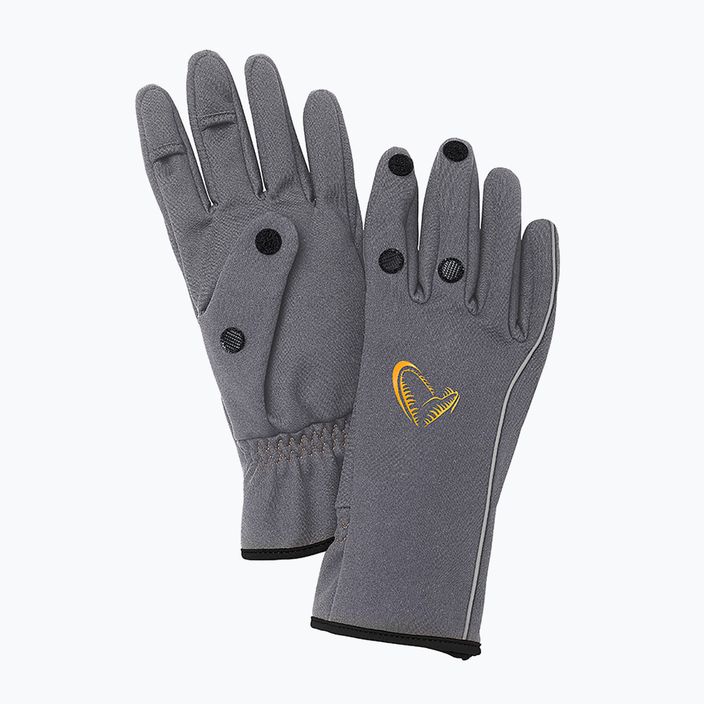 Рукавиці для риболовлі Savage Gear Softshell Glove сірі 76460 7
