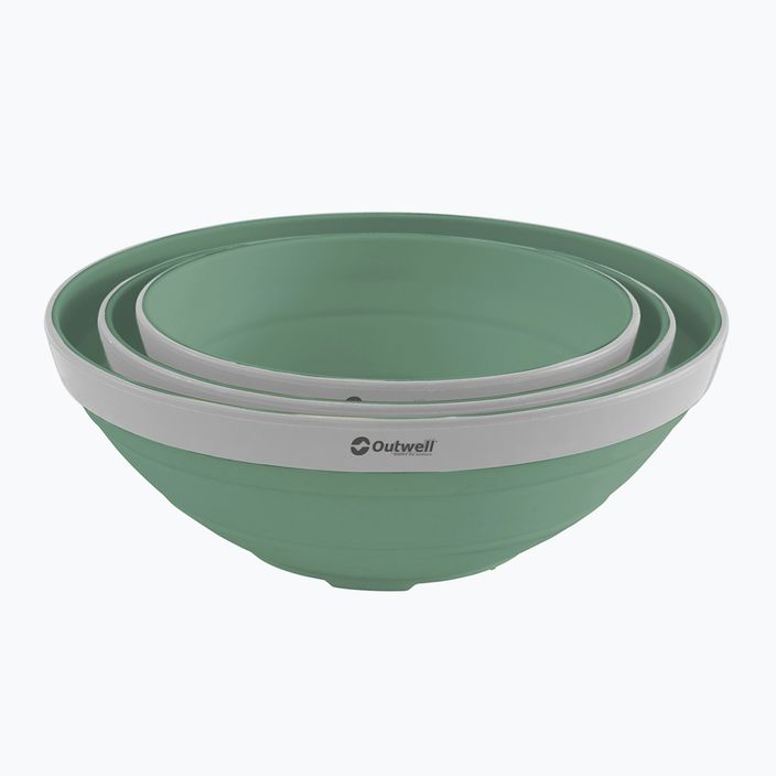 Посуд Outwell Collaps Bowl Set зелено-білий 651118 2