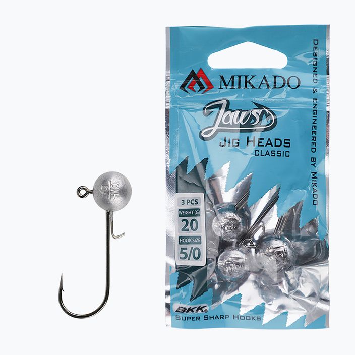 Джиг-головка Mikado Jaws Classic 12g 3 шт. чорна OMGJC-12 2