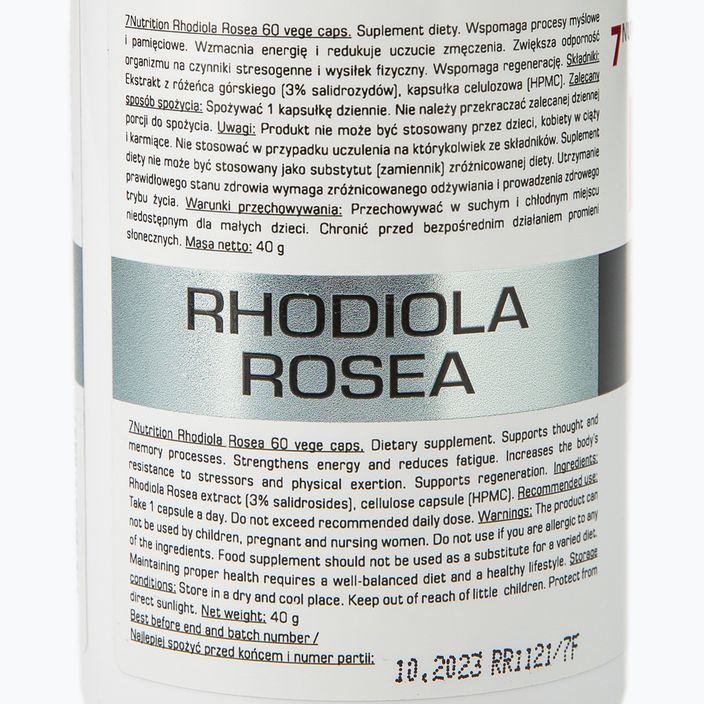 Rhodiola Rosea 7Nutrition оливник рожевий 550мг 60 капсул 7Nu000427 2