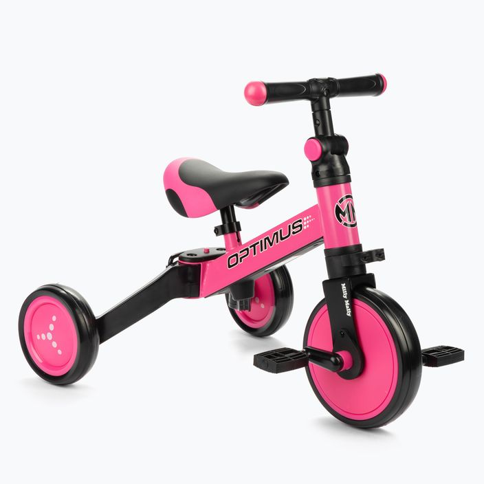 Велосипед біговий триколісний Milly Mally 3в1 Optimus рожевий 2711 3