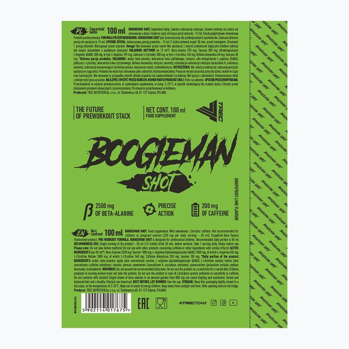Передтренувальний коктейль Trec Boogieman 100ml грейпфрут-лайм TRE/620 3