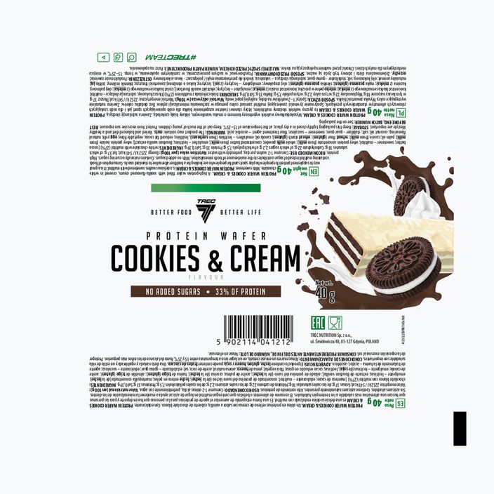 Протеїновий батончик Trec Protein Wafer 40 g cookie & cream 2