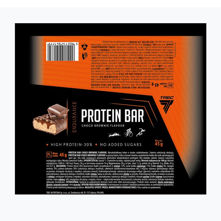 Протеїновий батончик Trec Endu Protein Bar 45g шоколадний брауні TRE/1053 2