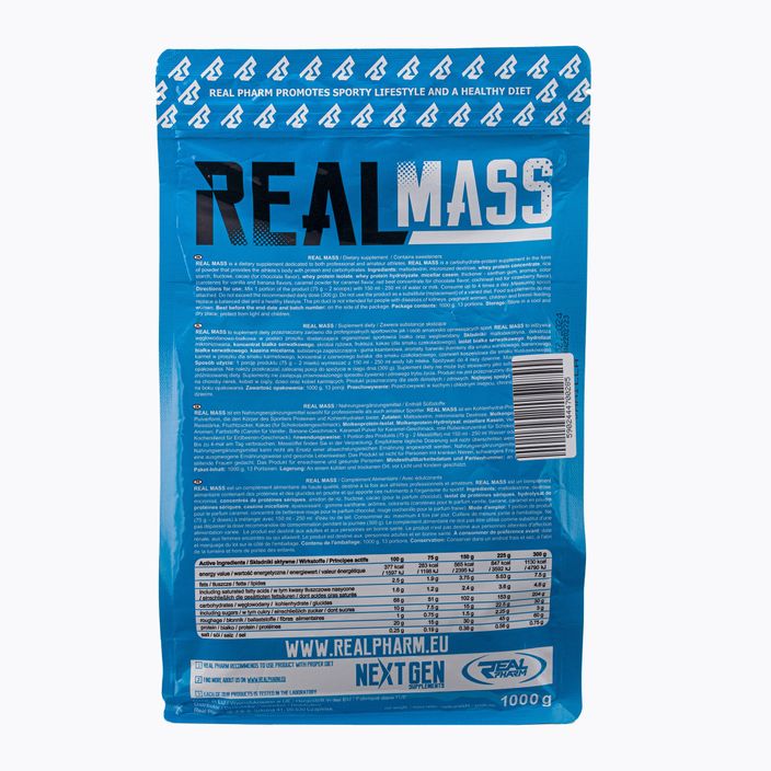 Гейнер Real Pharm Real Mass 1kg ваніль 700285 2