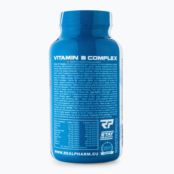 Вітамін B Complex Real Pharm Комплекс вітамінів B 90 таблеток 701244 2