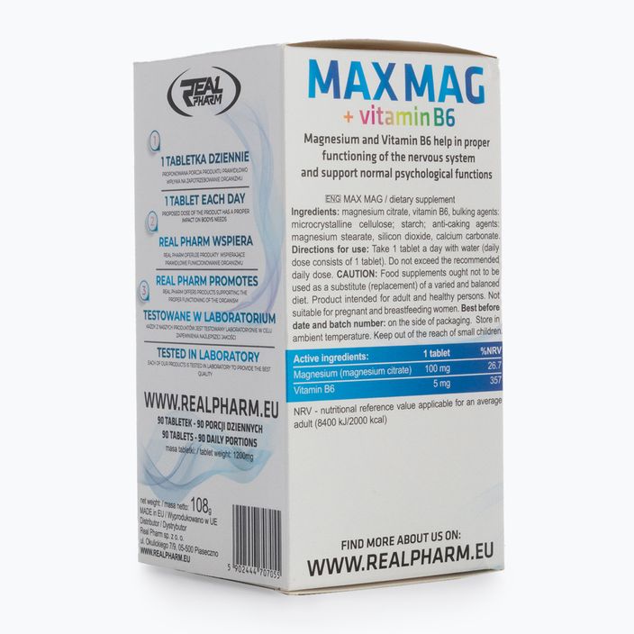 MAX MAG Real Pharm Магній+B6 90 таблеток 707055 2