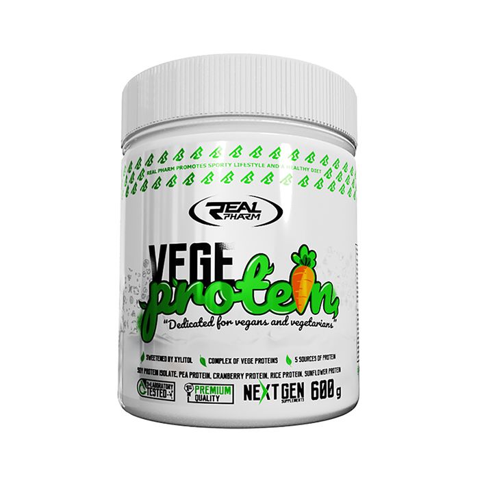 Веганський протеїн Real Pharm Vege Protein 600g шоколад 709080 2