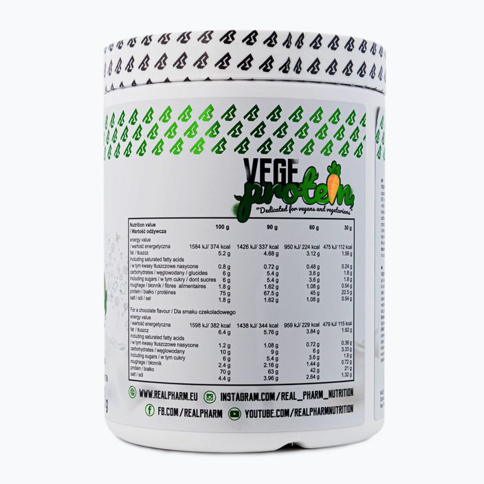 Веганський протеїн Real Pharm Vege Protein 600g солона карамель 709103 2