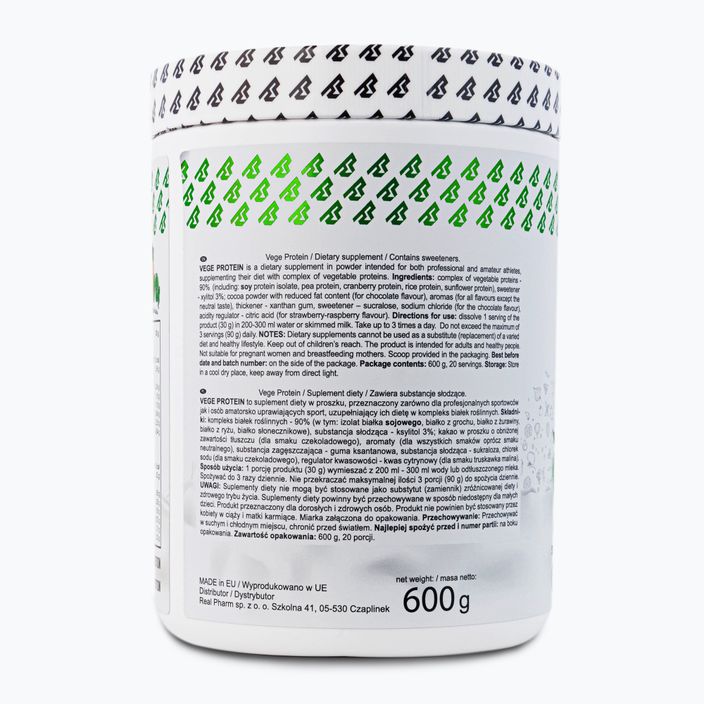 Веганський протеїн Real Pharm Vege Protein 600g солона карамель 709103 3