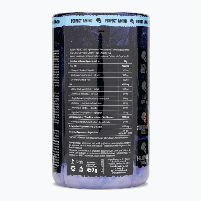 Амінокислоти Fitness Authority Skull Labs Perfect Amino 450 г blackberry/pineapple 2