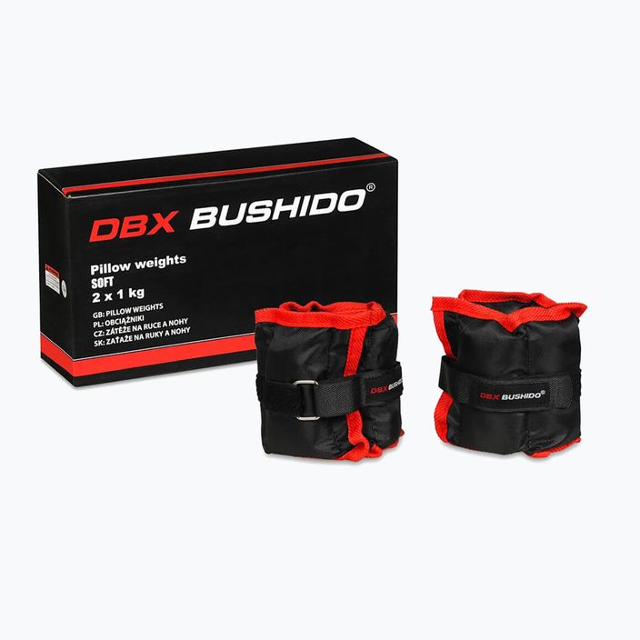 Обважнювачi для щиколоток та зап'ястя Bushido 2x1 кг чорно-червоні OB1 5