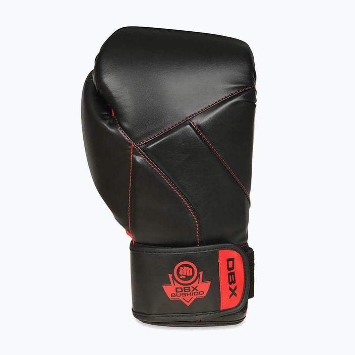 Боксерські рукавички для муай-тай DBX BUSHIDO "Hammer - Red" чорні/червоні 3