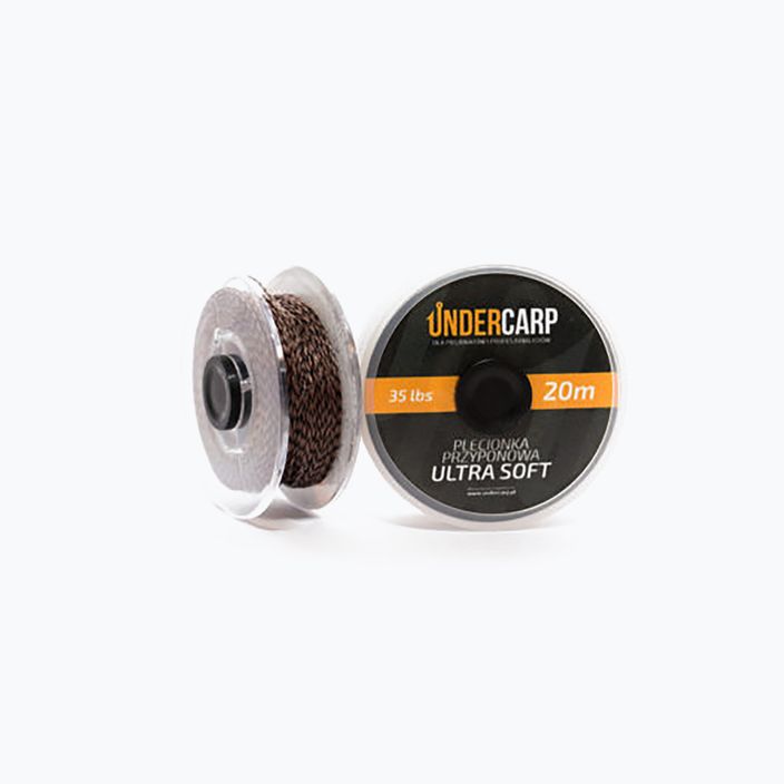 Плетена волосінь поплавкова коропова UnderCarp Ultra Soft коричнева UC207