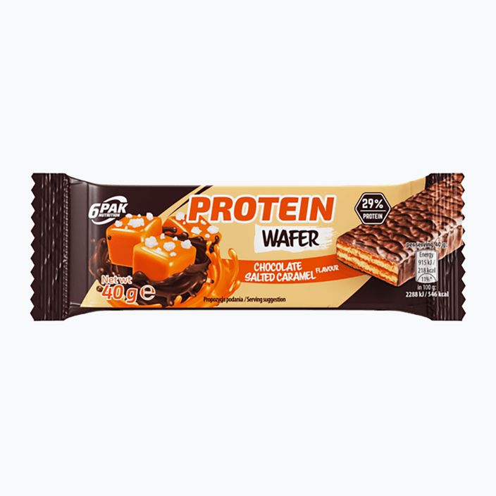 Протеїновий батончик 6PACK Protein Wafer 40 g Chocolate Salted Caramel