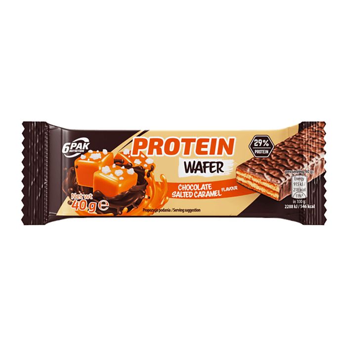 Протеїновий батончик 6PACK Protein Wafer 40 g Chocolate Salted Caramel 2