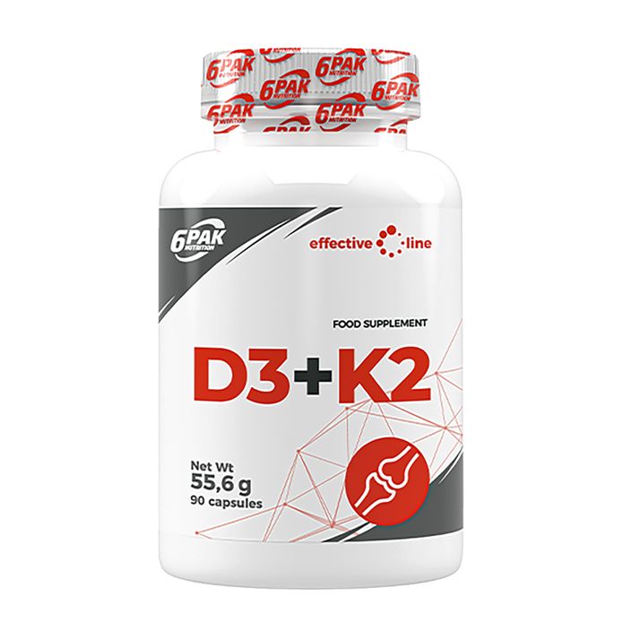 Вітаміни 6PACK D3+K2 90 капсул 2