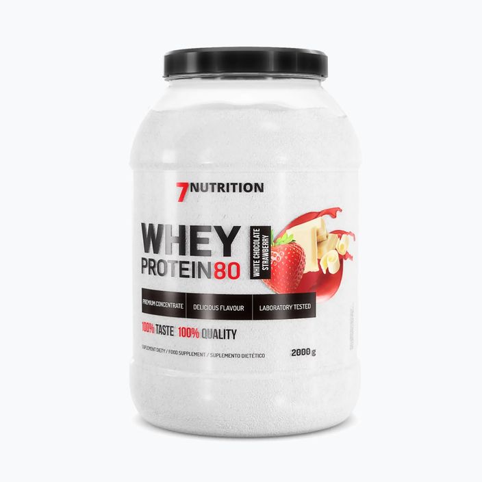 Whey 7Nutrition Protein 80 2кг білий шоколад-полуниця 7Nu000315