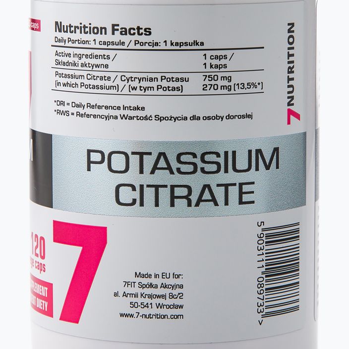 Potassium 7Nutrition калій 120 капсул 7Nu000425 3