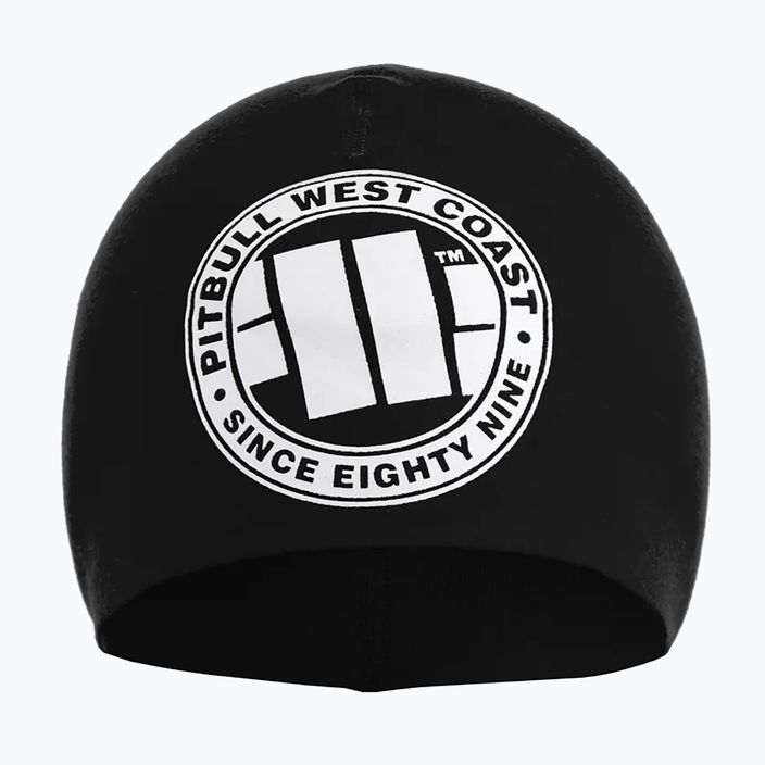 Зимова шапка Pitbull West Coast з великим логотипом чорний/білий 2
