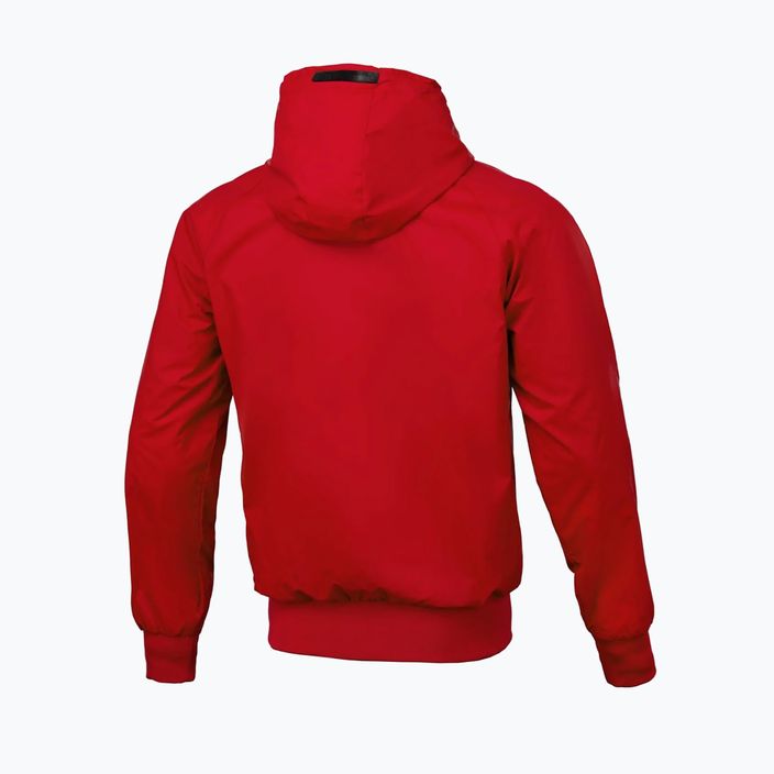 Чоловіча спортивна нейлонова куртка Pitbull West Coast з капюшоном червоного кольору 7