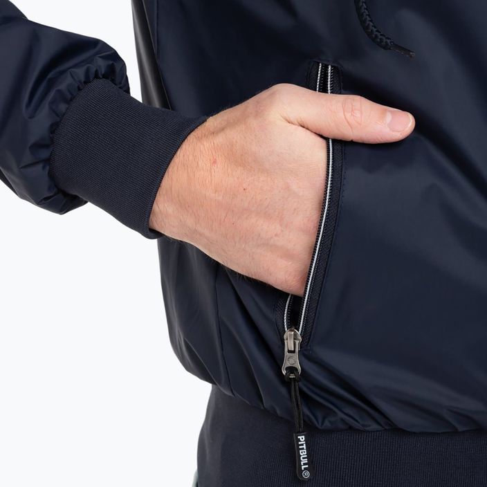 Чоловіча спортивна нейлонова куртка Pitbull West Coast з капюшоном темно-синього кольору 4