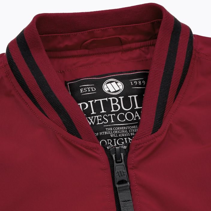 Чоловіча куртка Pitbull West Coast Nimitz з капюшоном бордова 12