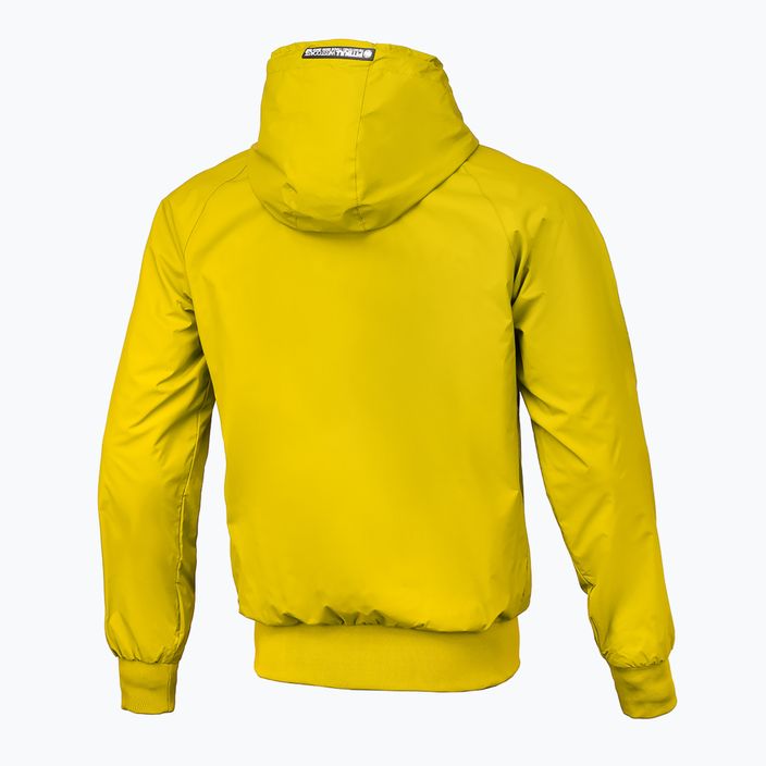 Чоловіча спортивна нейлонова куртка Pitbull West Coast з капюшоном жовтого кольору 2
