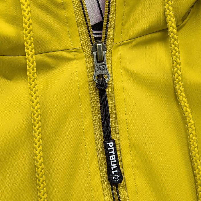 Чоловіча спортивна нейлонова куртка Pitbull West Coast з капюшоном жовтого кольору 3