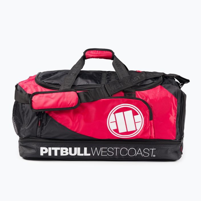 Сумка тренувальна чоловіча Pitbull West Coast Big Logo TNT 100 l black/red