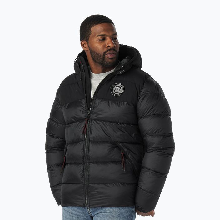 Куртка зимова чоловіча Pitbull West Coast Greyfox Hooded Quilted black
