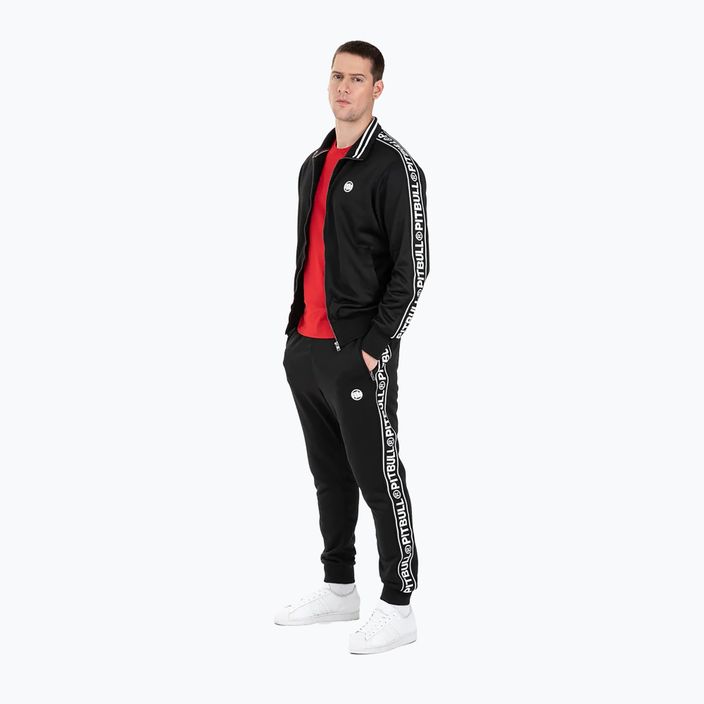 Чоловіча спортивна куртка Pitbull West Coast з логотипом на махровій групі чорний 2