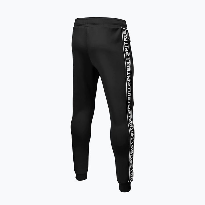 Чоловічі спортивні штани Pitbull West Coast з логотипом на стрічці махрові чорні 5