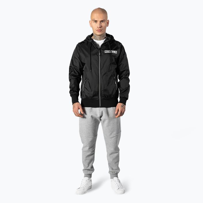 Чоловіча нейлонова куртка Pitbull West Coast Athletic з логотипом з капюшоном чорна 2